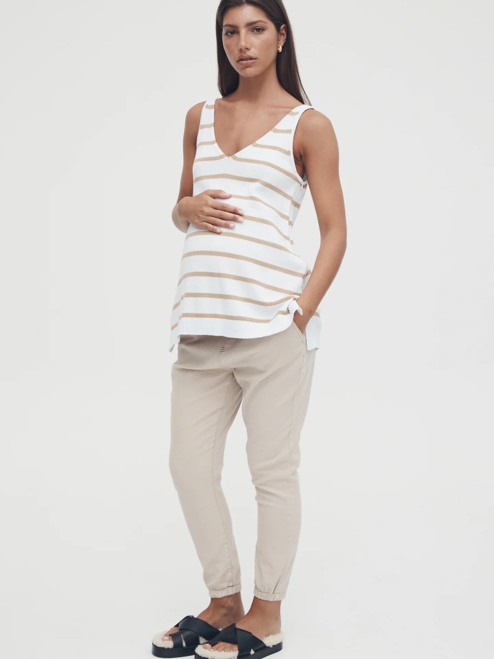 Legoe Heritage Sandstone Maternity joggers